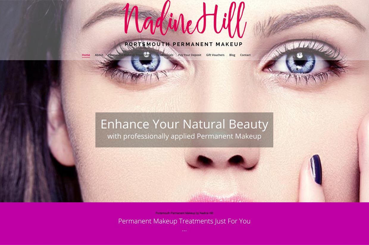 Nadine Hill Portsmouth Permanent Makeup Website