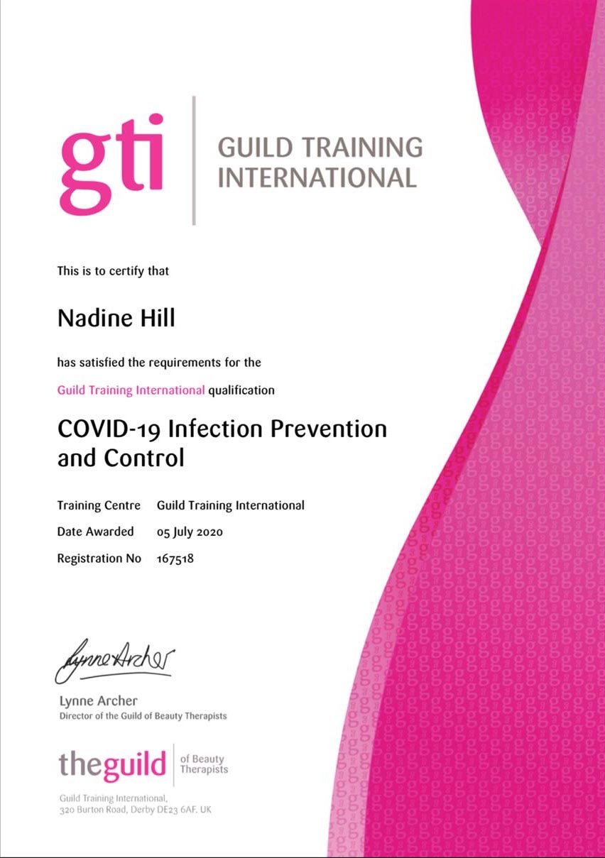Nadine Hill COVID-19 Certificate